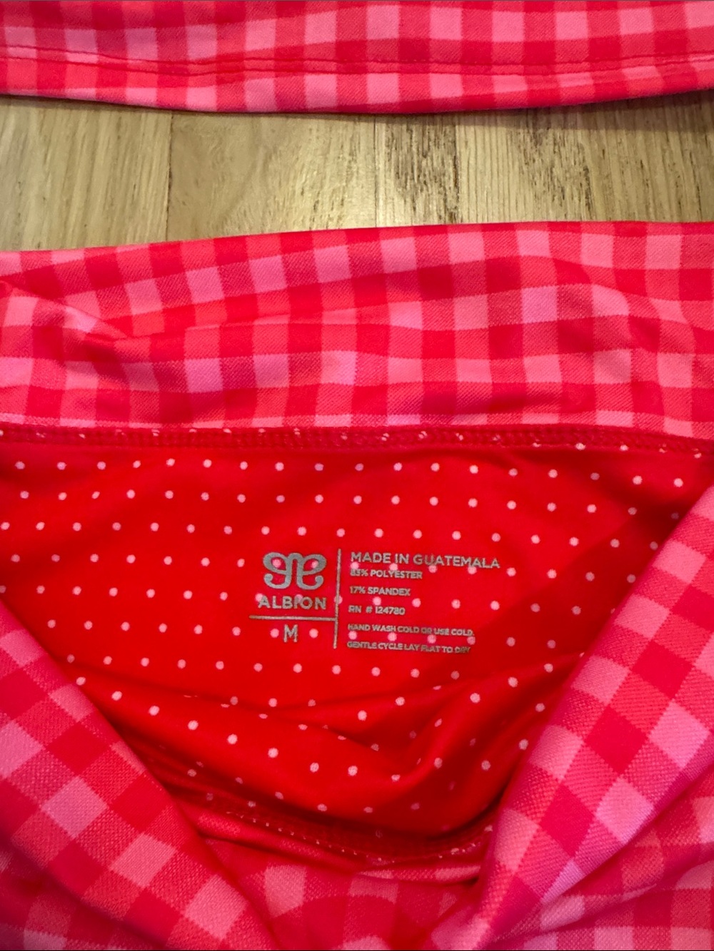 Albion Fit Gingham Square-Neck Crop Top & Ruffle Skirt Set - Pink - Picture 4 of 4